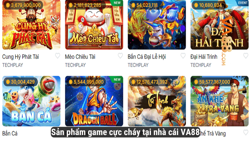 Sản phẩm game cực cháy tại nhà cái VA88